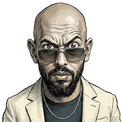 Caricature of Andrew Tate