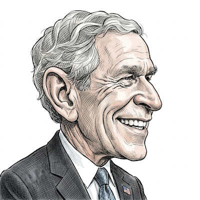 Caricature of George W. Bush