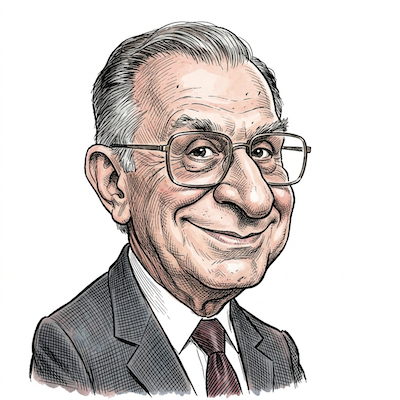 Caricature of Ion Iliescu