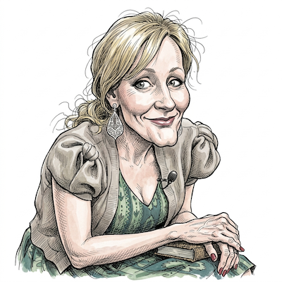Caricature of J.K. Rowling