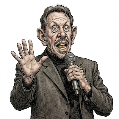 Caricature of Larry Ellison