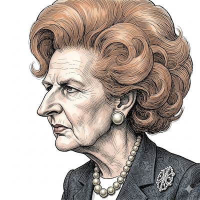 Caricature of Margaret Thatcher