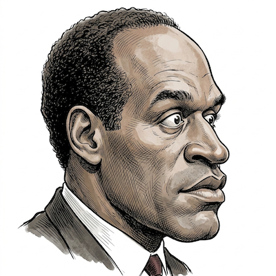 Caricature of O.J. Simpson