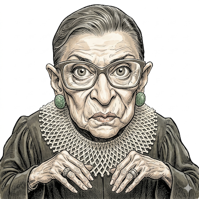 Caricature of Ruth Bader Ginsburg