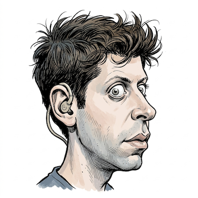 Caricature of Sam Altman