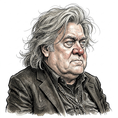 Caricature of Steve Bannon